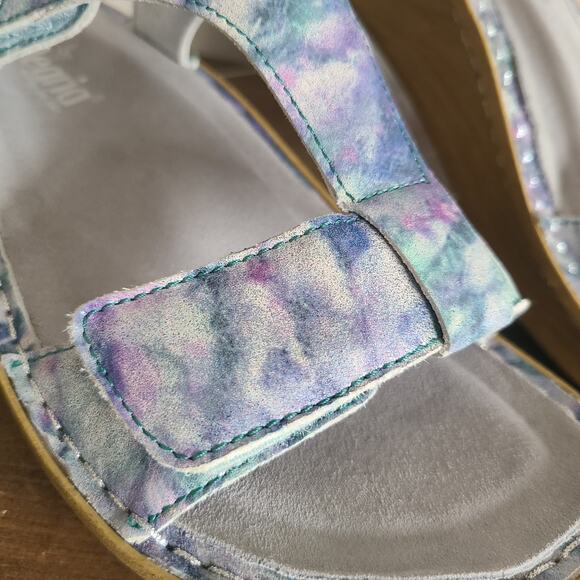 Alegria Kendra 298 Butterfly Tie-Dye Blue Leather Strappy Sandals Size 38 - Picture 12 of 12
